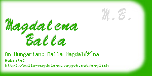 magdalena balla business card